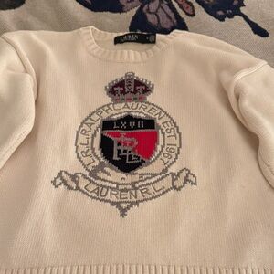 Ralph Lauren Ivory Knit with Emblem